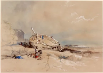 タインマスにて（ボディカラー、鉛筆、紙にトイレ）